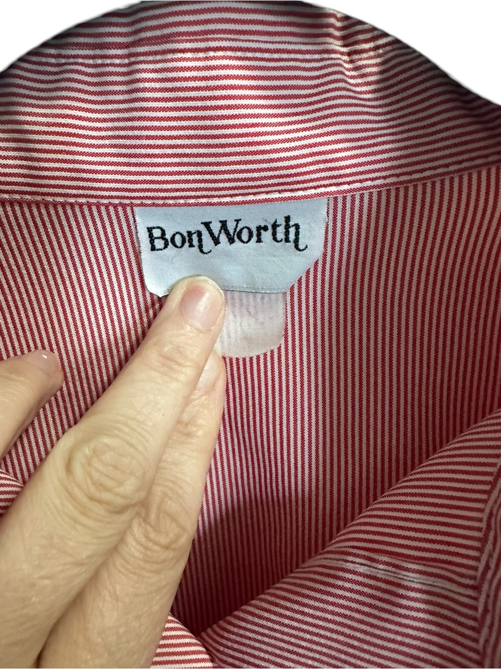 Bon Worth Vintage Light House Button Down p2p 23 in - Picture 3 of 5